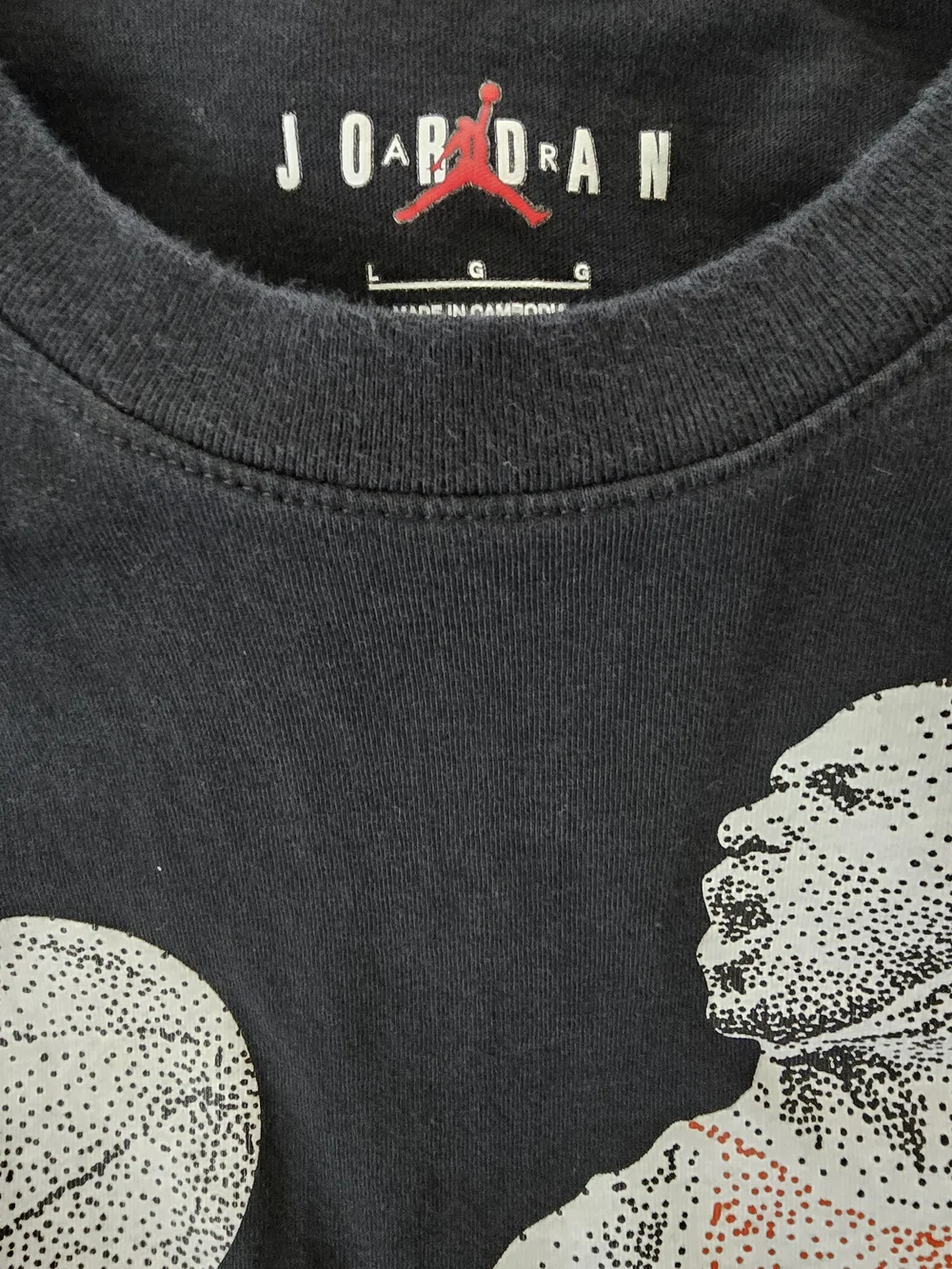 Nike Jordan Mens Take Flight T-Shirt Jumpman 100% Cotton Black Sail Size Large